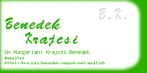 benedek krajcsi business card